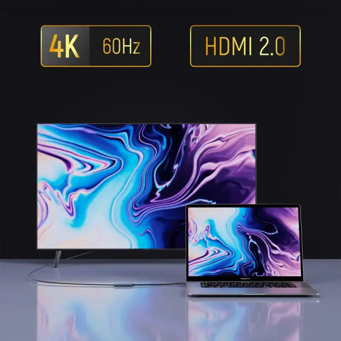 Wozinsky WACH-01 USB-C - HDMI 4K 60Hz Adapter - Black Фото 8