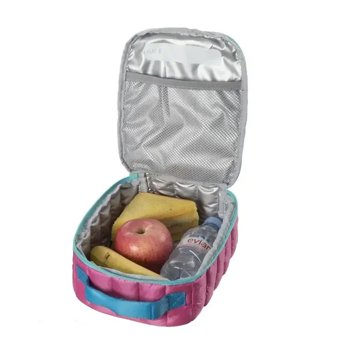 Pusdienu soma ZIPIT Puffer Lunch Bag, ar ledus paciņu, rozā krāsā Foto 3