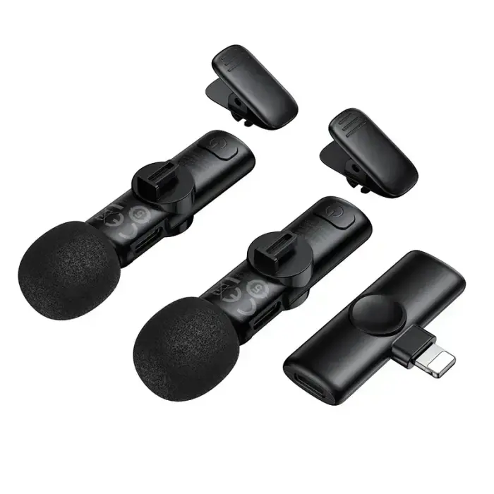 Borofone Lavalier wireless microphone BFK16A Winner Lightning black - 2 pieces Photo 6