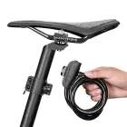 Wozinsky WPB-01R Portable Bike Lock with Anti-Theft Cable and 2 Keys for Electric Bikes and Motorcycles - Black Фото 14