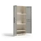 Linear Wood Tall Cabinet 68x39x173cm light beige/light gray Photo 2