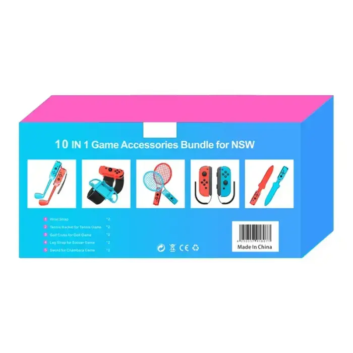 Nintendo Switch Sports 10-in-1 Family Accessory Pack - Red and Blue Photo 18