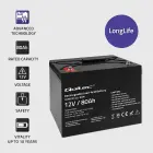 Qoltec AGM battery | 12V | 80Ah | 23.5kg | Maintenance-free | Strong | LongLife | for UPS, RV, boat, heater Фото 3
