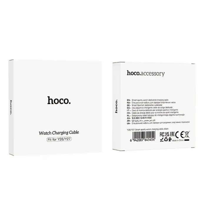 Charging cable for smartwatch Hoco 0,6 m Y26 / Y27 black Foto 5