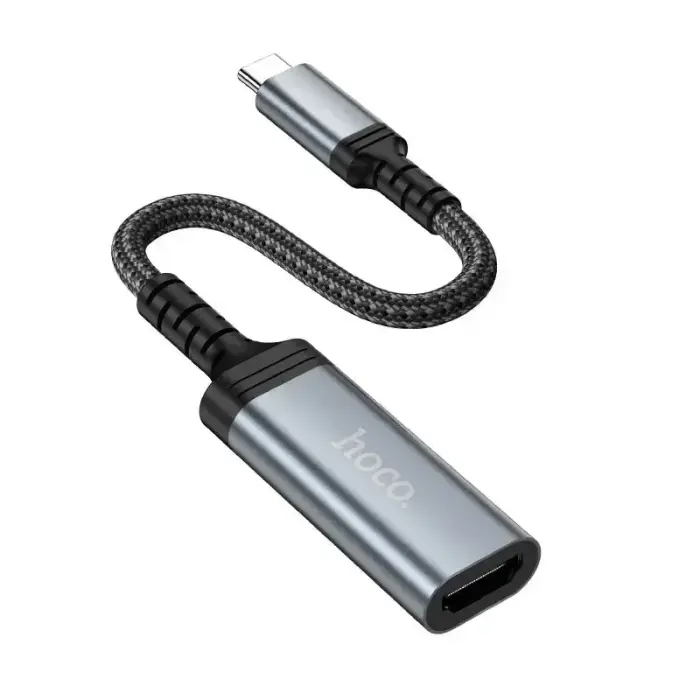 Cable USB C to HDTV conversion cable Hoco 4K 30Hz 0,2 m UA43A metal gray Фото 2
