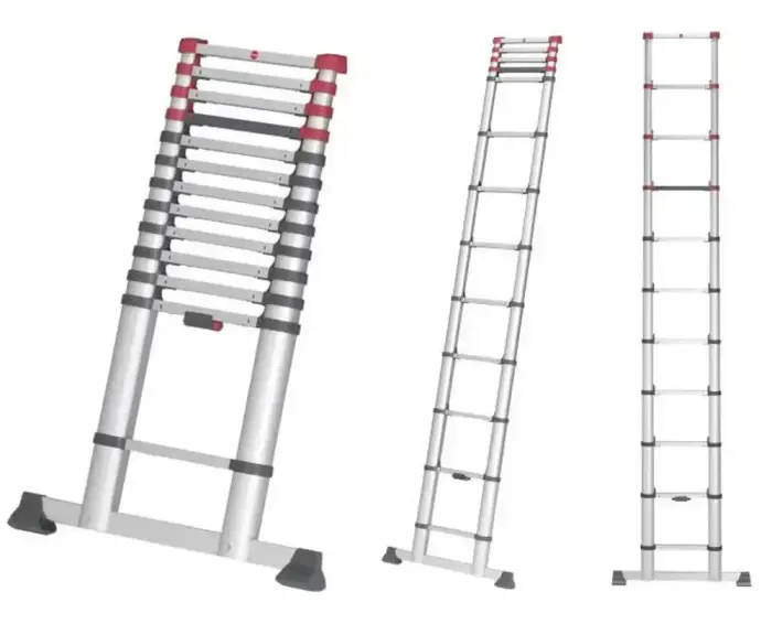 Kāpnes teleskopiskās T80 FlexLine / alumīnija / 9 pakāpieni Foto 3