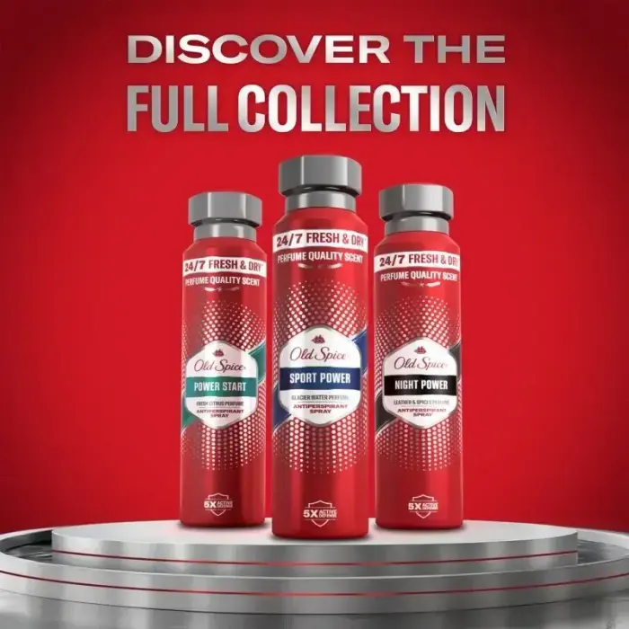 Old Spice Sport Power antiperspirantu aerosols vīriešiem 150 ml Foto 5