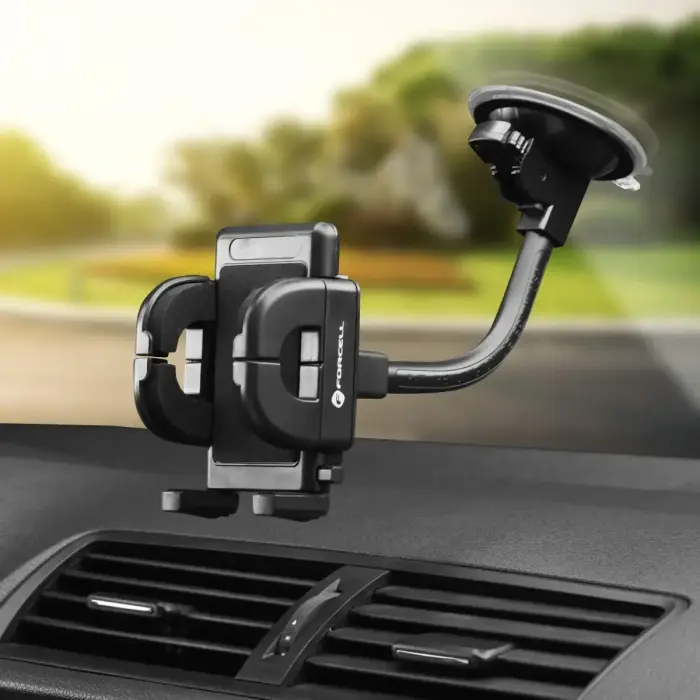 Car phone holder Forcell F-Grip Regular 17 cm windshield / dashboard / air vent black Photo 16