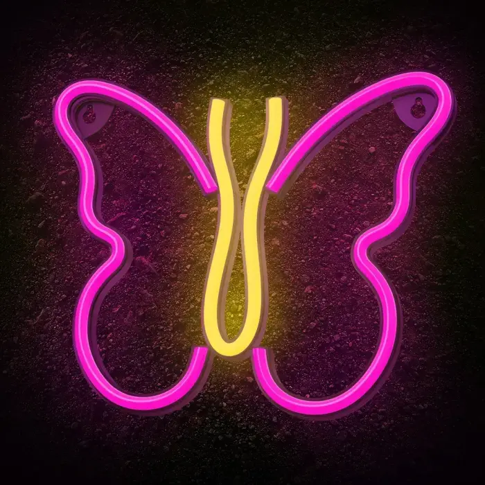 Neon LED Light BUTTERFLY pink NNE03 Neolia Фото 4