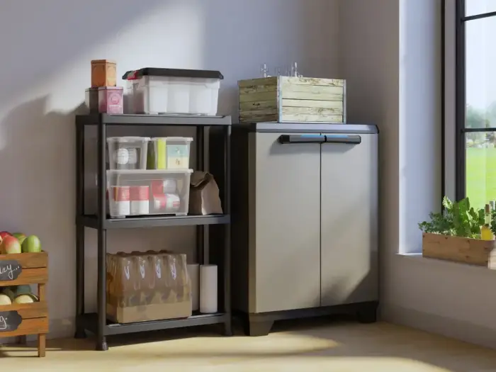 Шкаф Linear Base Cabinet 68x39x90см черный / серый / темно-синий Фото 6