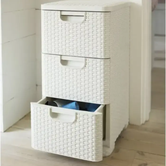 Chest of drawers Style 33x38x60cm in cream Photo 4