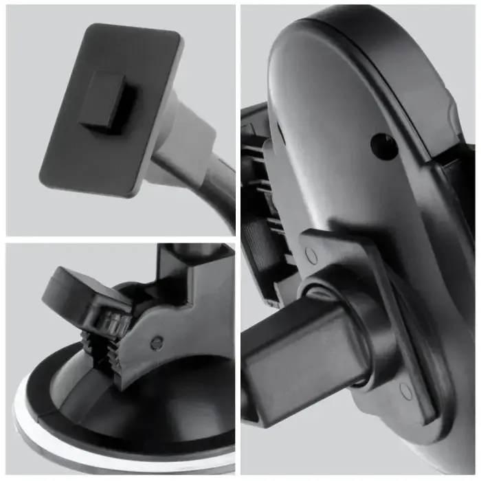 Car phone holder Forcell F-Grip Oval 17 cm windshield / dashboard / air vent black Photo 11