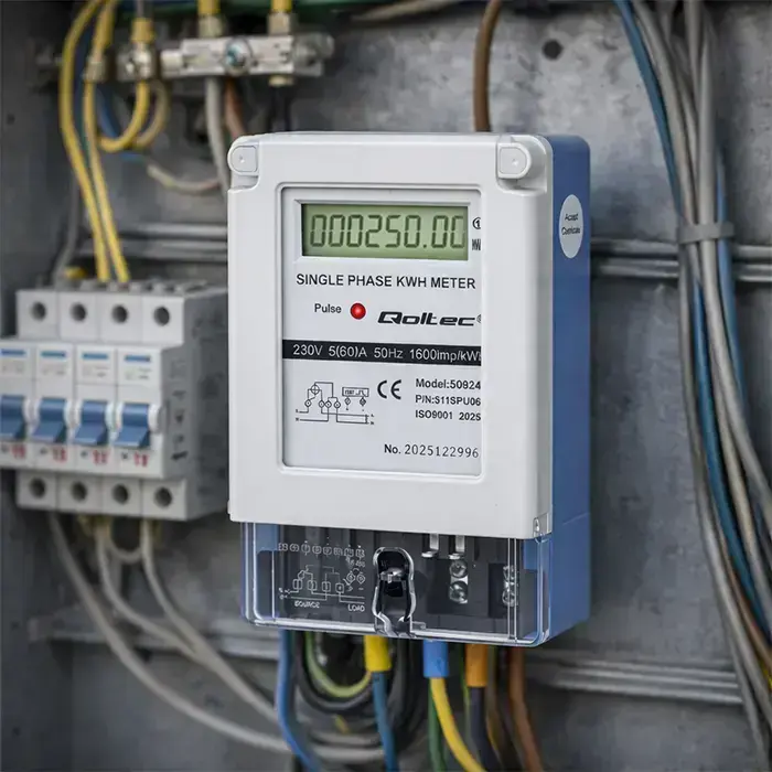 Qoltec Single-phase electronic meter | Energy consumption meter | 230V | 5(60)A | LCD Foto 5