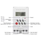 Qoltec Electronic timer PC0629 for DIN rail | LCD Foto 6