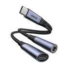 Joyroom SY-C02 2in1 DAC adapter USB-C to USB-C | 3.5 mm mini jack - black Фото 7