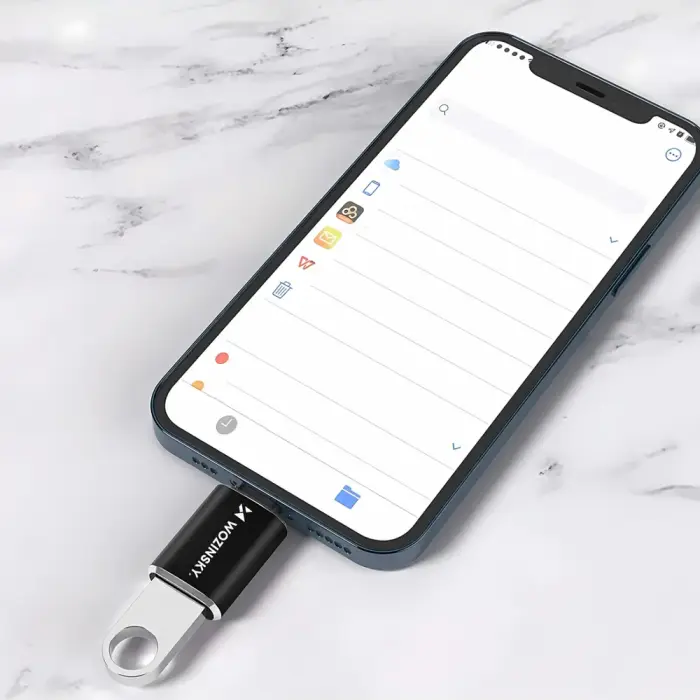 Wozinsky WALA-01 Lightning to USB-A OTG Adapter - Black Фото 9