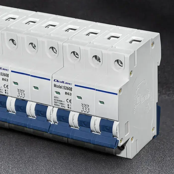 Qoltec Overcurrent Circuit Breaker B63| Fuse | AC | 63A | 3P Photo 6