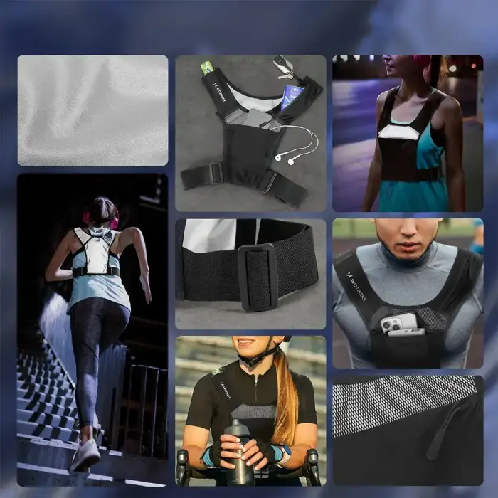 Wozinsky WKDB1 Reflective Running Vest - Black Foto 3