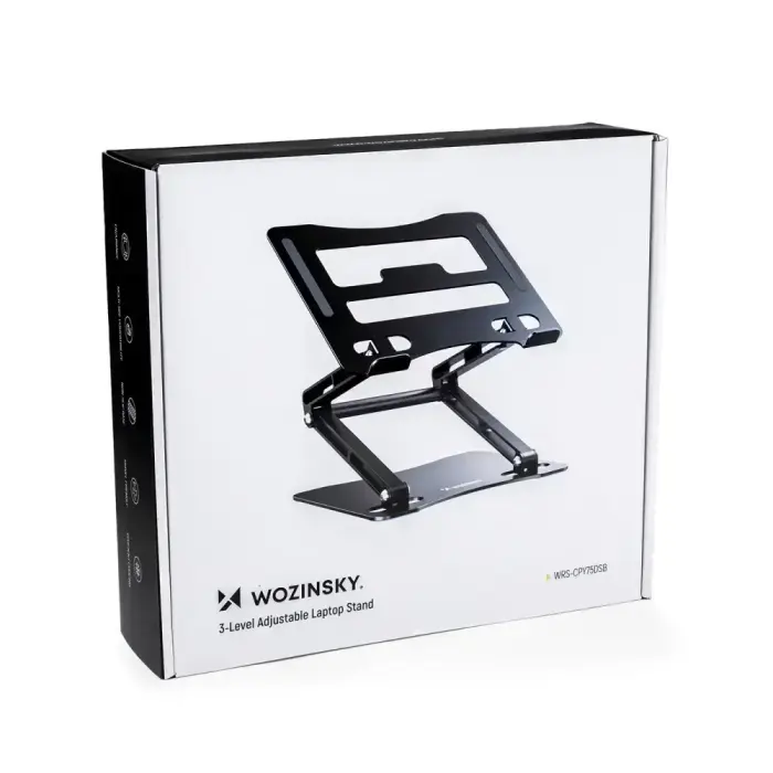 Wozinsky WRS-CPY75DSB Aluminum Laptop and Tablet Stand + Free Smartphone Stand - Black Фото 6