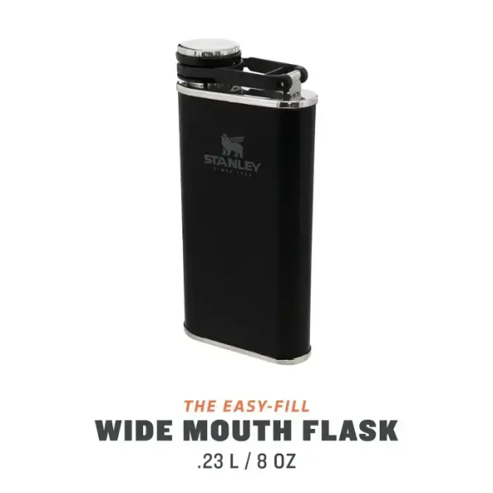 Blašķe The Easy-Fill Wide Mouth Flask 0,23L matēti melna Foto 5