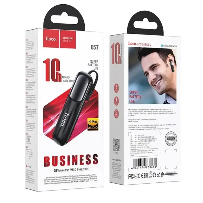 Wireless earphone Hoco E57 black Foto 6