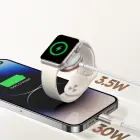 Joyroom 2 in 1 Lightning cable and inductive charger for Apple Watch 1.5m white (S-IW011) Foto 9