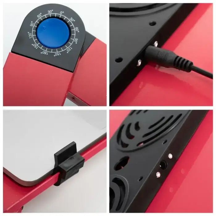 Desk for laptop uniwersal adjustable with cooling YL-803 red Фото 7