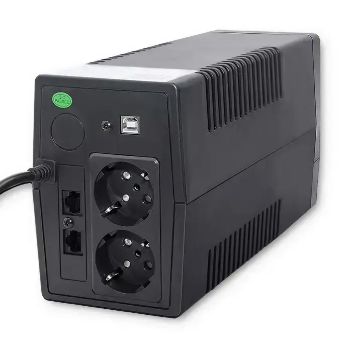 Qoltec Uninterruptible Power Supply UPS Line Interactive | Monolith | 1000VA | 600W | LCD | USB | RJ45 Photo 2