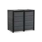 Atkrituma tvertņu 2x240L uzglabāšanas konteiners Hide Away pelēks Foto 2