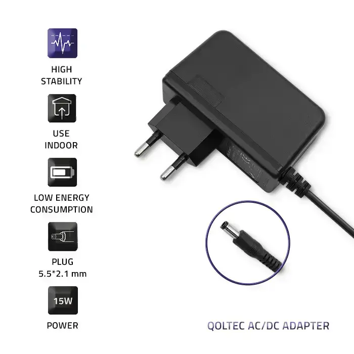 Qoltec Plug-in power supply 15W | 5V | 3A | 5.5*2.1 Foto 4