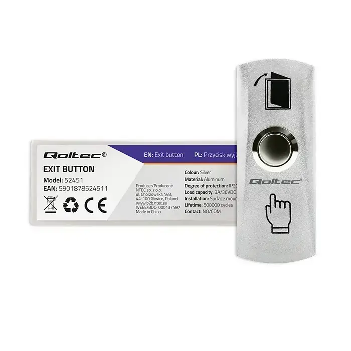 Qoltec Exit button with LED backlight Foto 6