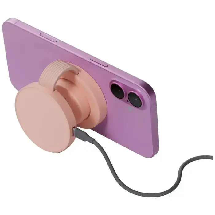 Wireless charger Bazic GoMag Trio 2 3in1 15W magnetic for iPhone/Watch/AirPods pink Фото 3