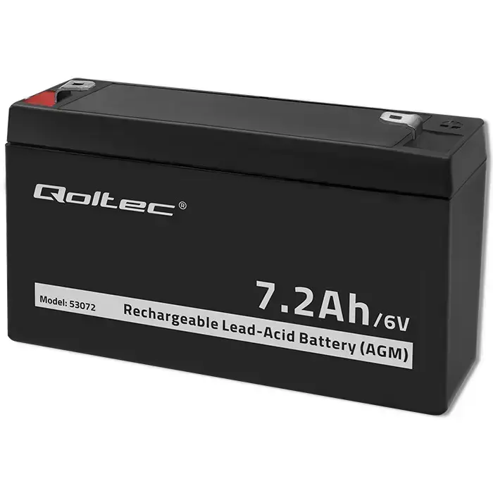 Qoltec AGM battery | 6V | 7.2 Ah | Maintenance-free | Efficient| LongLife | for toys, vehicles Фото 9