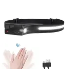 LED headlamp with IPX4 motion sensor USB-C 1200 mAh - black Photo 6