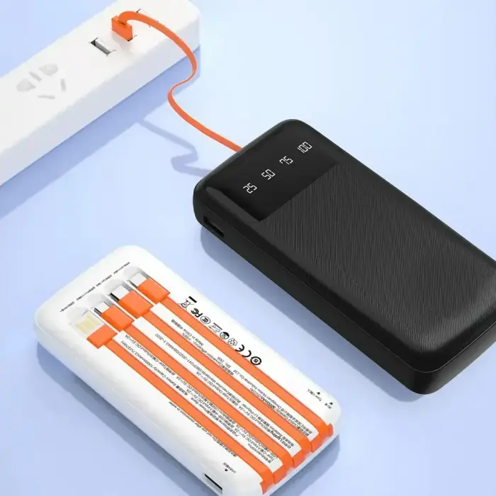 Dudao K6Pro Universal 10000mAh Power Bank with USB Cable, USB Type C, Lightning white (K6Pro-white) Foto 3