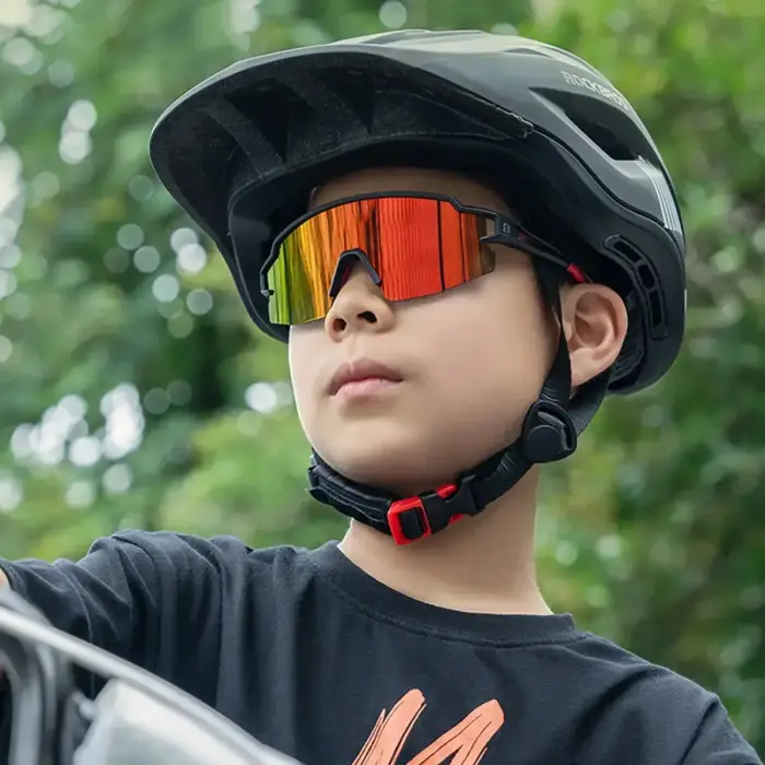 Rockbros Kids Cycling Glasses, Polarized, UV Protection, Black Foto 9