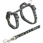 Krūšu siksna ar pavadu kaķiem - Trixie Kitten harness with lead, nylon, 21–33 cm/8 mm, 1.20 m Foto 1