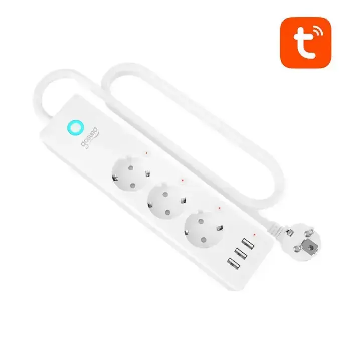Gosund P1 PLUS smart WiFi power strip (3x AC schuko, 3x USB-A) Tuya Photo 4