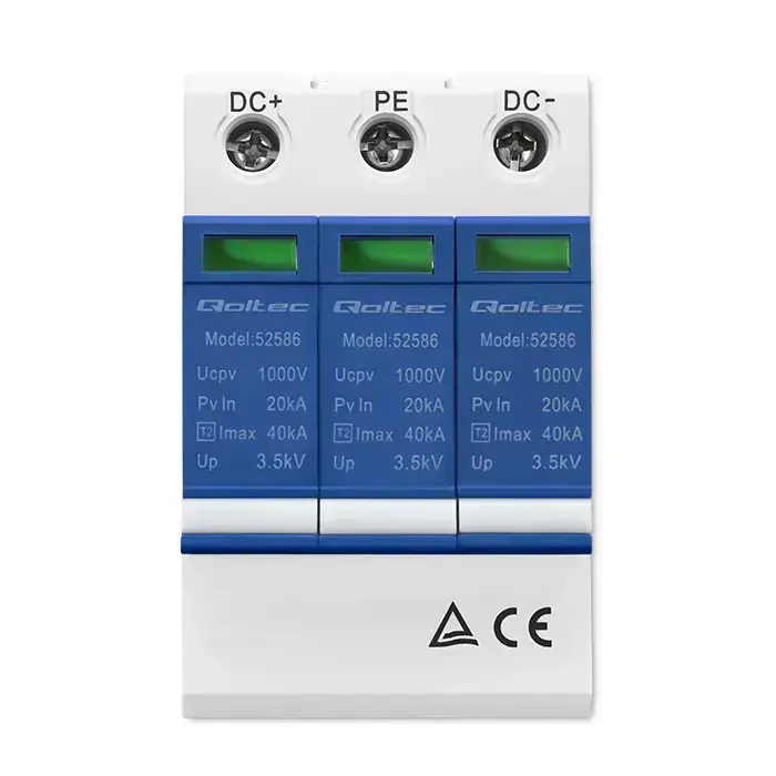 Qoltec DC surge protector arrester | 3P | 1000V | T2 | C Foto 10
