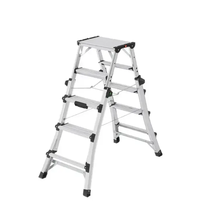 Telescopic ladder Master DTL100 / aluminum / 2x4 - 2x6 steps Photo 2