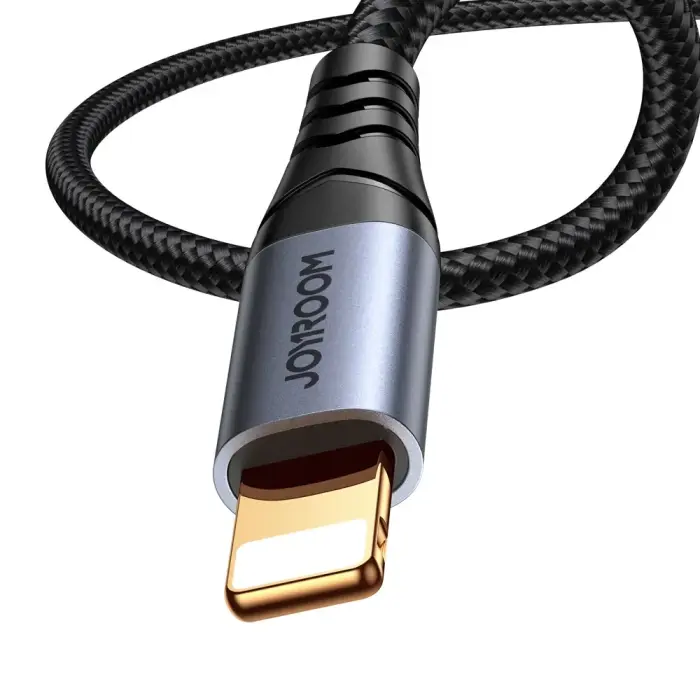 Joyroom stereo audio cable AUX 3.5 mm mini jack - Lightning for iPhone iPad 1.2 m black (SY-A06) Photo 2