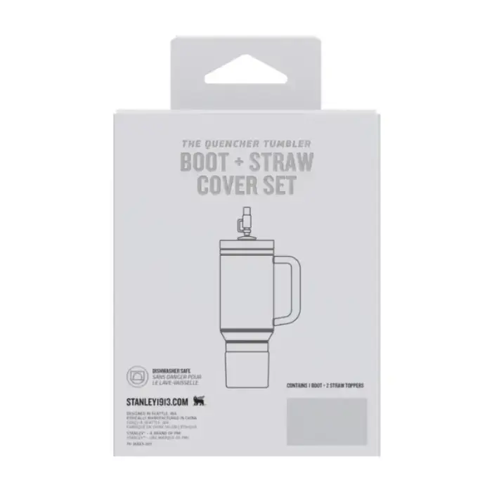 Aizsargpārvalka un salmiņu vāciņu 2 gab. komplekts termokrūzēm 0,89L/0,59L The Quencher Boot + Straw Topper hortenziju zils  Foto 4