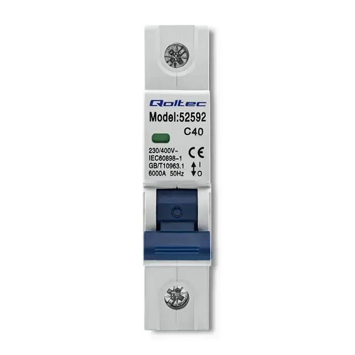Qoltec Overcurrent Circuit Breaker C40 | Fuse | AC | 40A |1P Foto 6