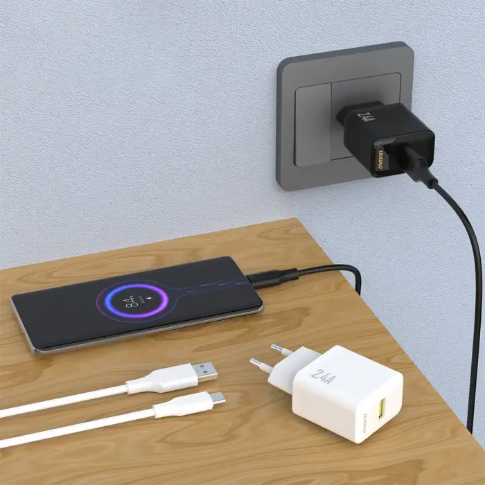 Dudao A23 tīkla lādētājs | 2.4A | USB-A | balts Foto 3