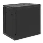 Qoltec RACK Cabinet 19" | 12U | 600 x 635 x 450 | Tempered doors | Hanging | Steel case | Lock | Black Foto 9