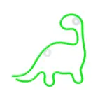 Neon LED Light DINOSAUR green NNE01 Neolia Фото 1