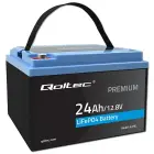 Qoltec LiFePO4 lithium iron phosphate battery | 12.8V | 24Ah | 307.2Wh | BMS Foto 1