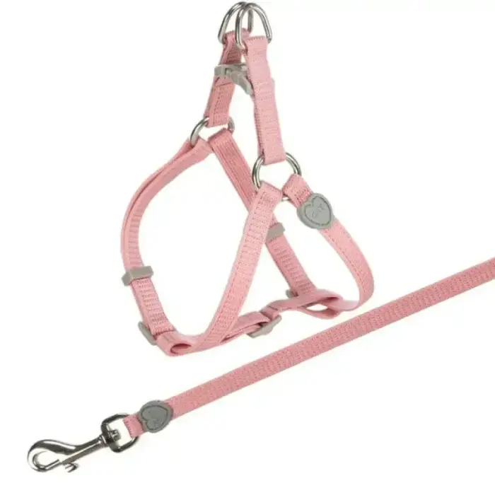 Krūšu siksna ar pavadu kaķiem - Trixie Cat One Touch Harness with Lead, 26-37cm/10mm, 1.20m Foto 3