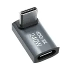 Wozinsky WPKF-01 USB-C - USB-C 40Gb|s 240W 8K OTG Angled Adapter - Gray Фото 4