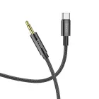 Cable AUX Jack 3,5 mm to USB C Hoco 1 m UPA19 black Photo 1